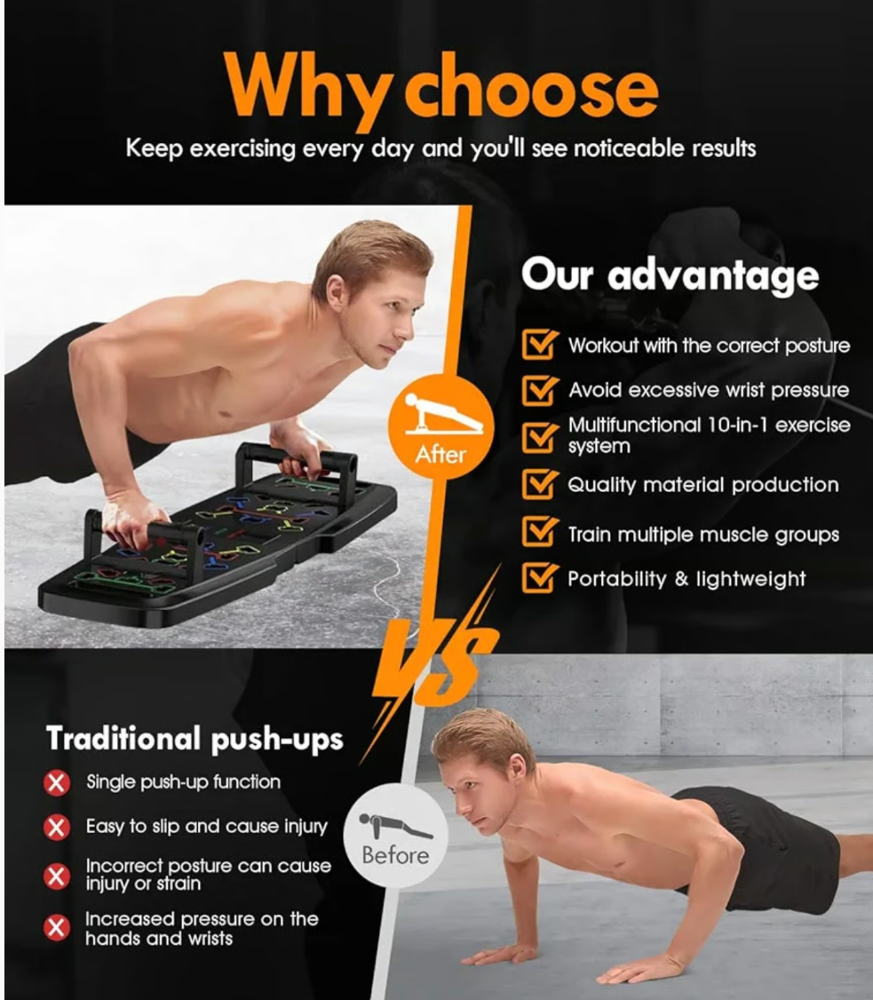 Push Up BoardHome GymPortable Exercise