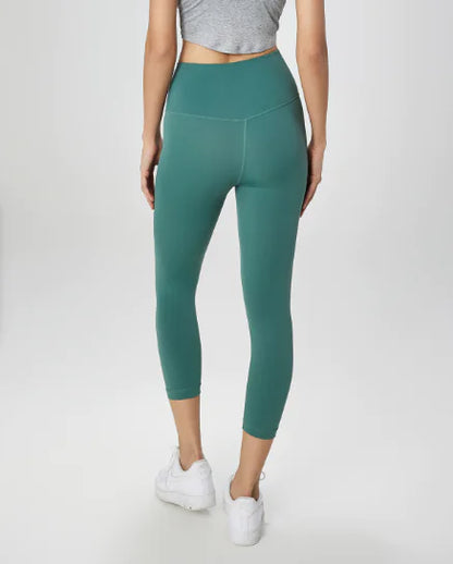 High-Waisted Peach Hip-Lifting Fitness Crop Pants