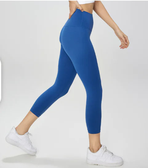 High-Waisted Peach Hip-Lifting Fitness Crop Pants