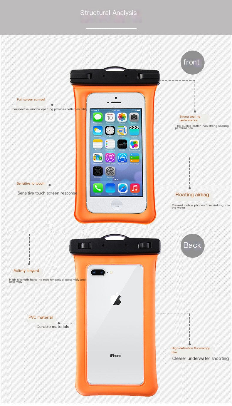 New Touchscreen Waterproof Phone Bag for Swimming